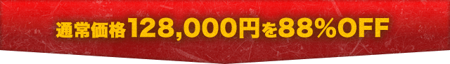 通常価格128,000円を88%OFF