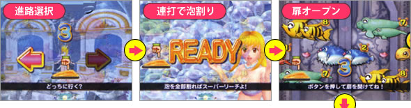 進路選択/連打で泡割り/扉オープン